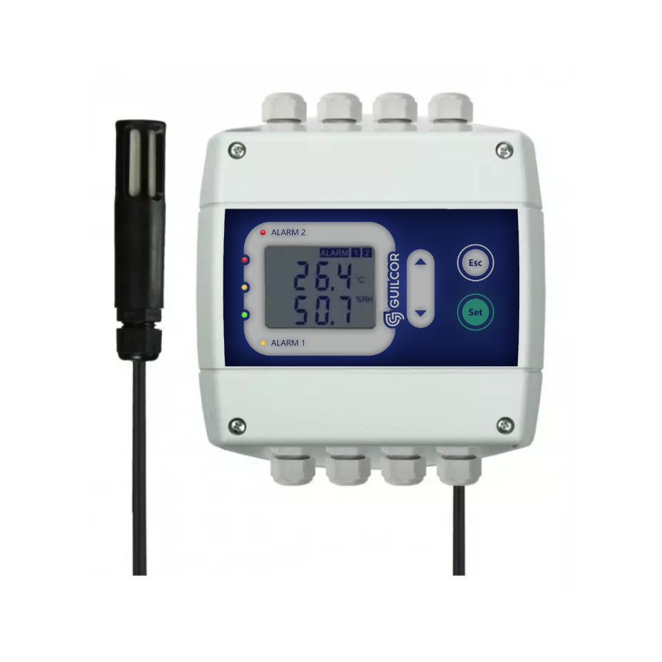 Regolatore di temperatura e umidità con uscita RS485 + sonda T + UR, cavo 1m