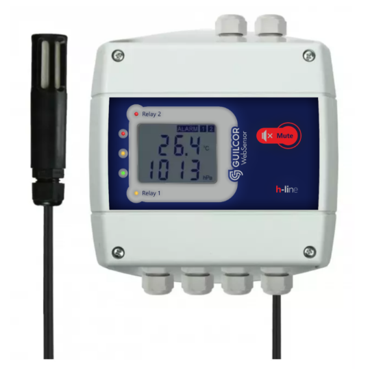 Barometer hygrometer thermometer - Ethernet interface and wired sensor