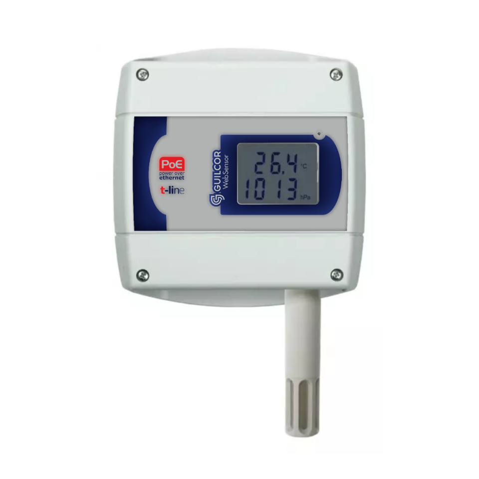 Websensor - Thermometer - Hygrometer - Barometer met Ethernet-interface