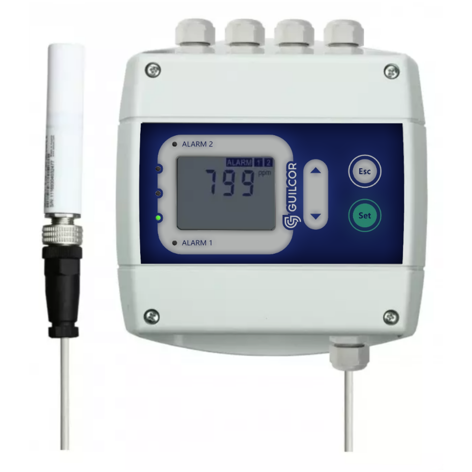 CO2 regulator with RS232 communication and remote sensor