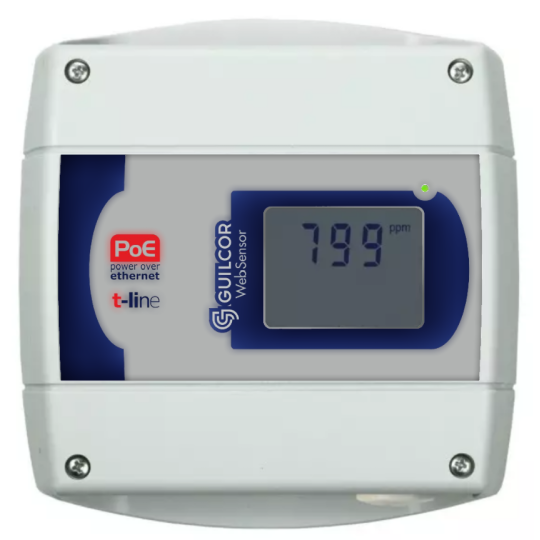 Internal CO2 sensor with POE Ethernet interface