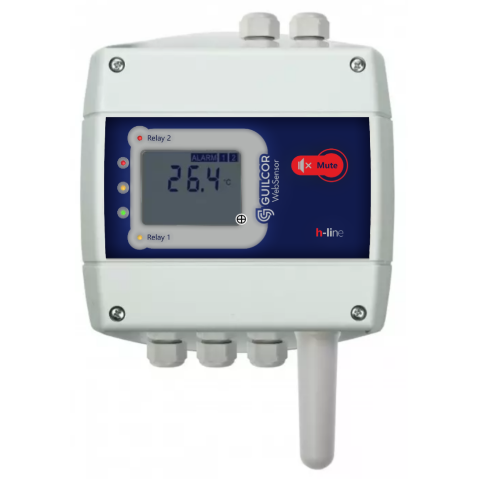 Thermometer met Ethernet-interface, relais en geïntegreerde sensor