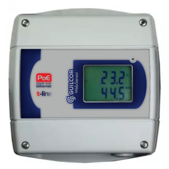 Web sensor for duct mounting - Thermometer - Hygrometer - Barometer with Ethernet interface