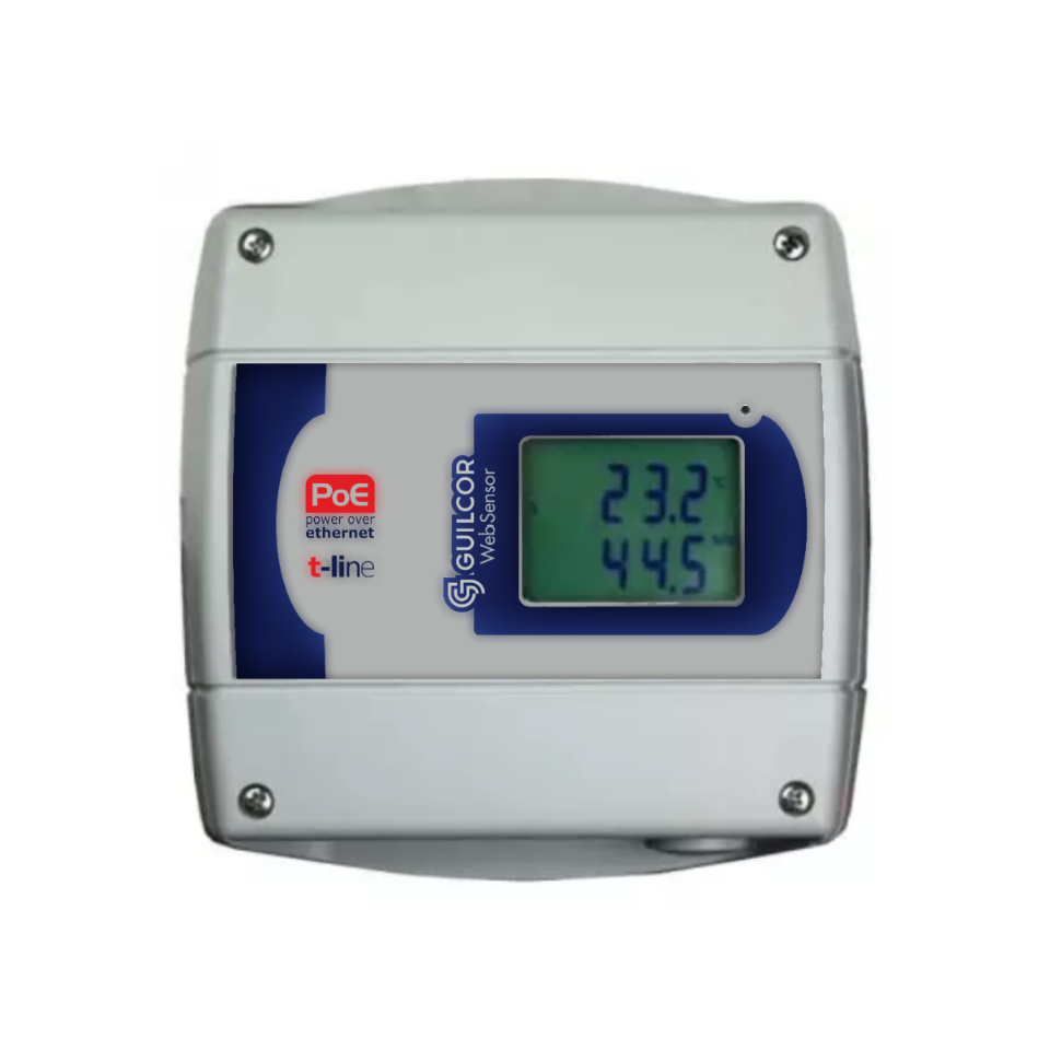 Web sensor for duct mounting - Thermometer - Hygrometer - Barometer with Ethernet interface