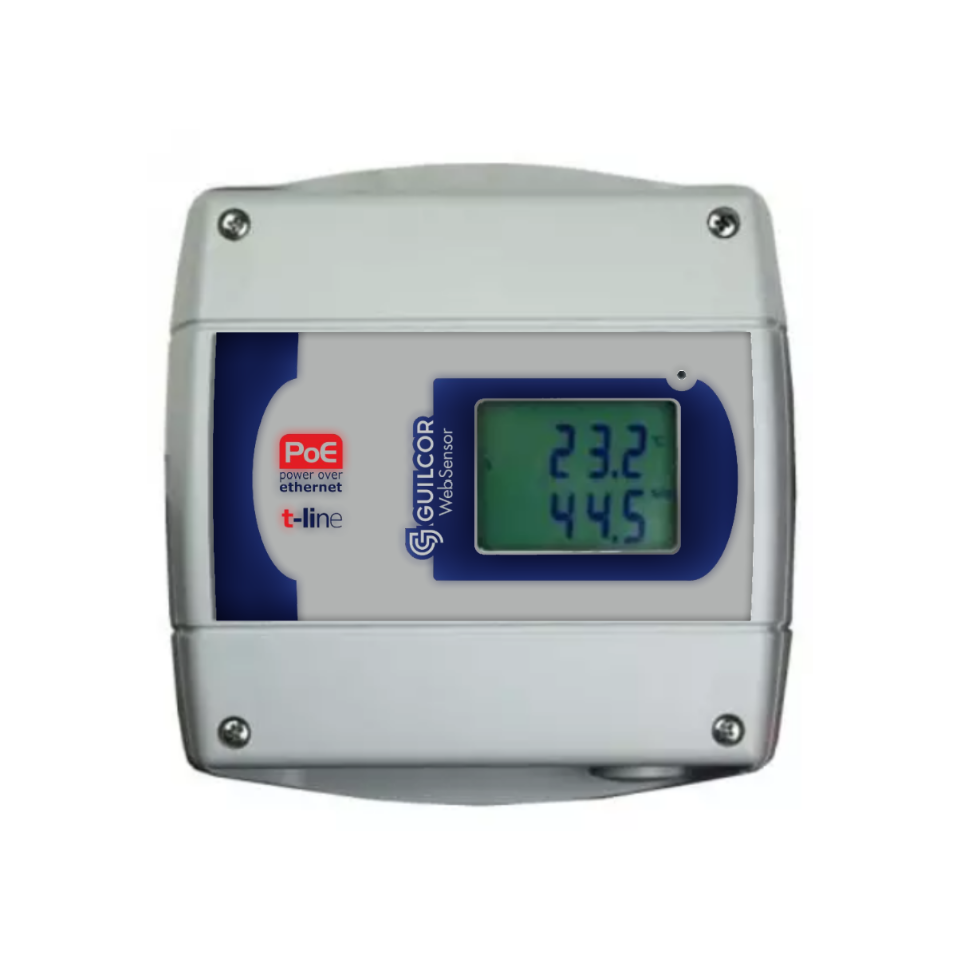 Sensor web de montaje en conducto - Termómetro - Higrómetro - Barómetro con interfaz Ethernet