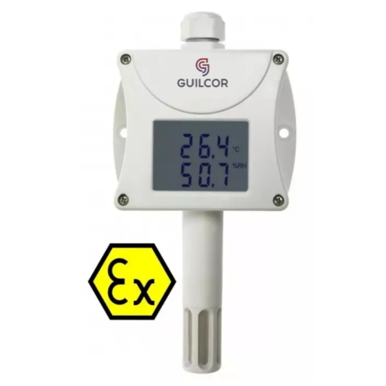 Intrinsiek veilige ATEX vochtigheids- en temperatuurtransmitter met 4-20mA output