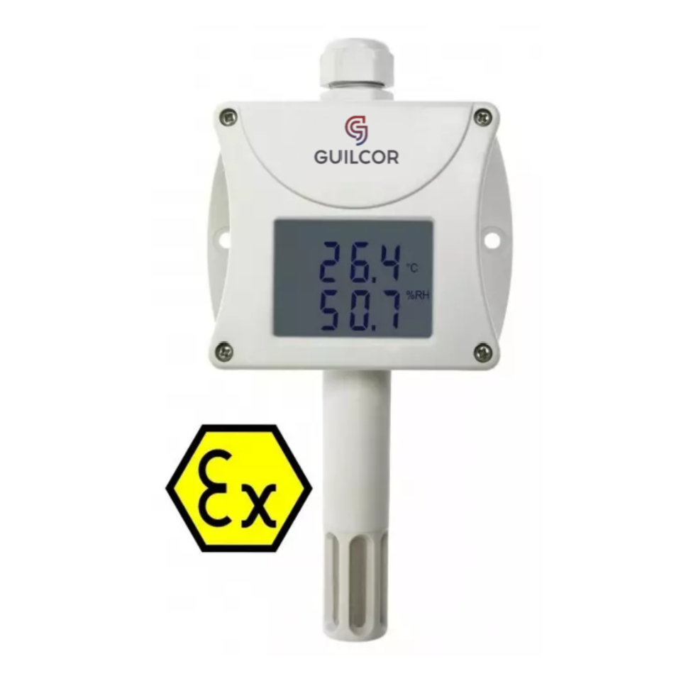 Intrinsiek veilige ATEX vochtigheids- en temperatuurtransmitter met 4-20mA output