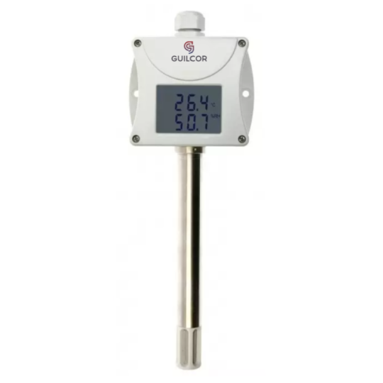 Axial temperature and humidity probe for duct - 4-20mA output