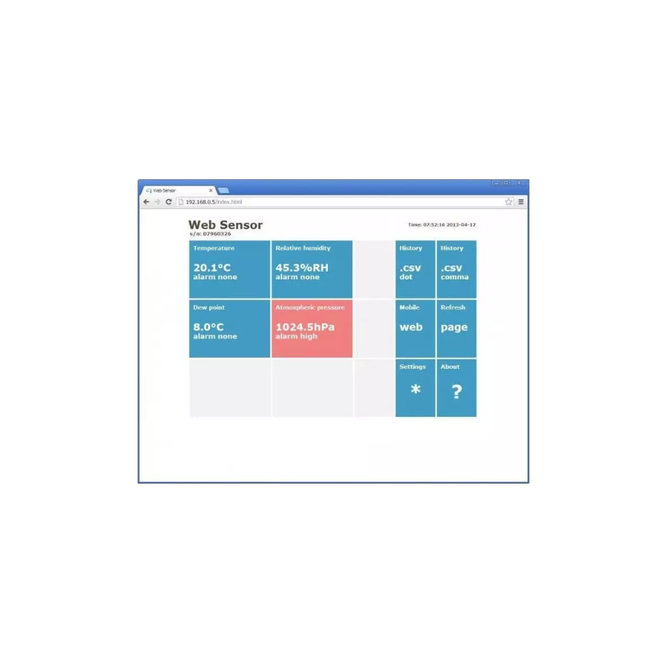 Sensore Web - Termometro igrometro con interfaccia Ethernet