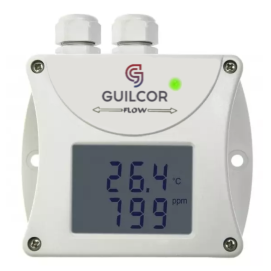 Hygrometer with CO2 concentration thermometer with RS485 interface, duct mounting