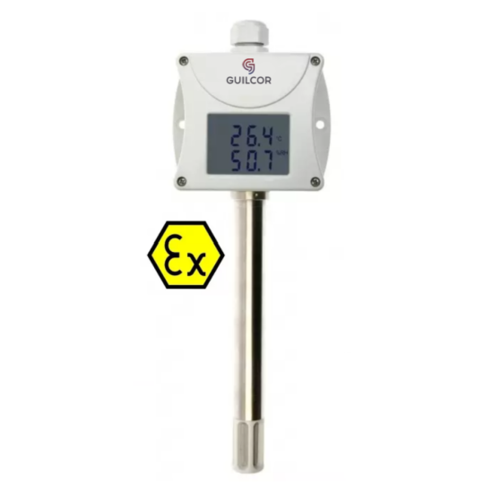 Transmissor de duto de umidade e temperatura ATEX intrinsecamente seguro com saída de 4-20 mA