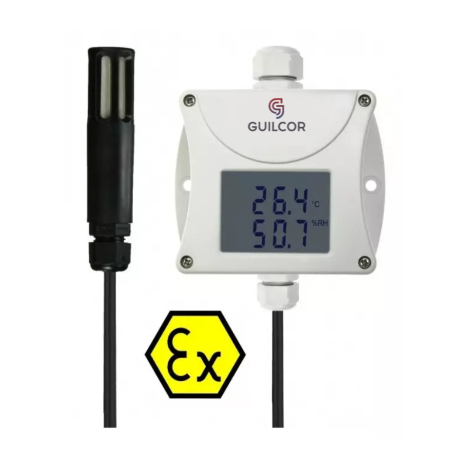 ATEX Intrinsically Safe Humidity and Temperature Transmitter with Cable Probe, 4-20mA Output