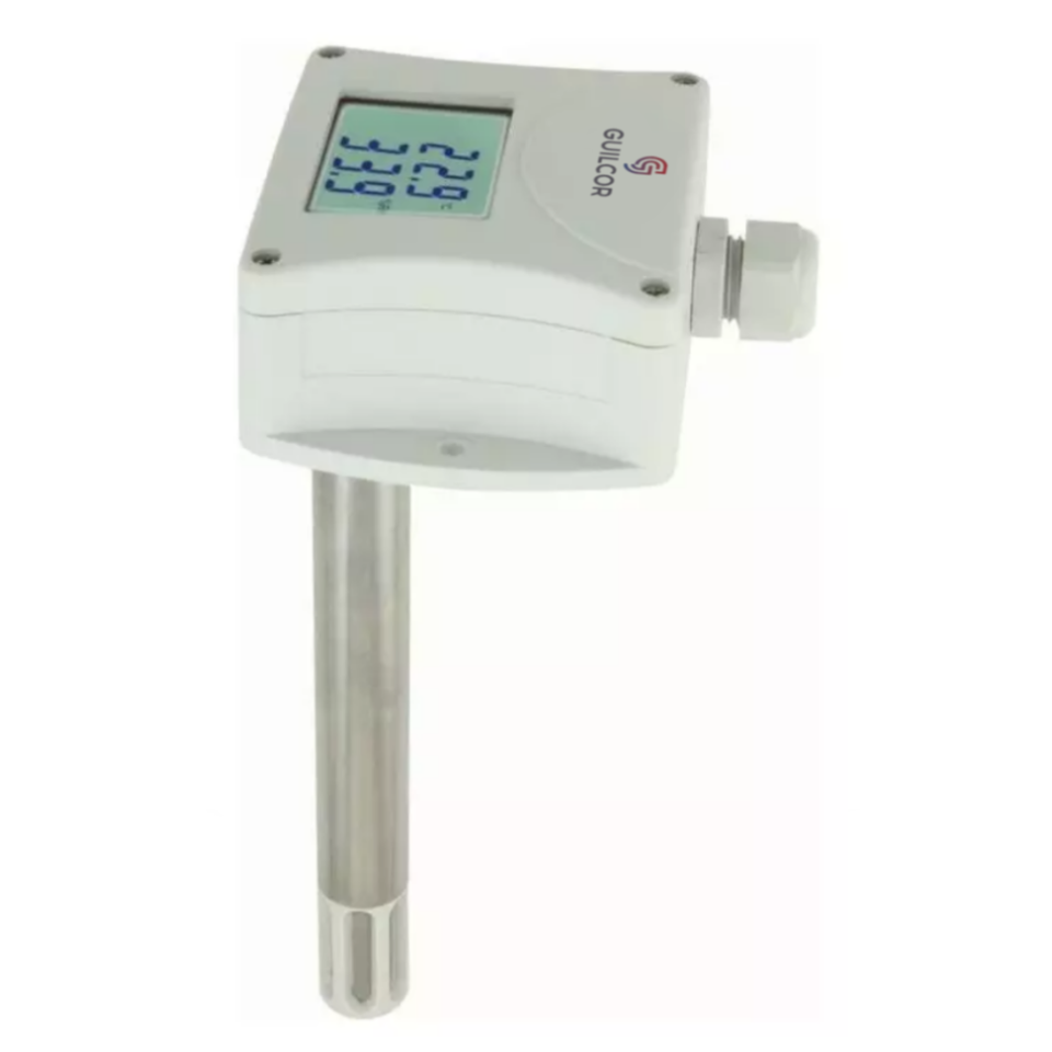 Sonda radial de temperatura y humedad para conducto con salida 0-10V