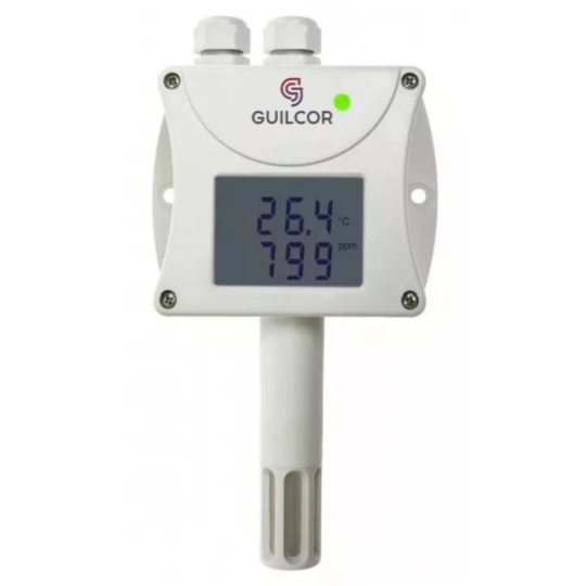 Temperature, humidity and CO2 transmitter with RS232 interface