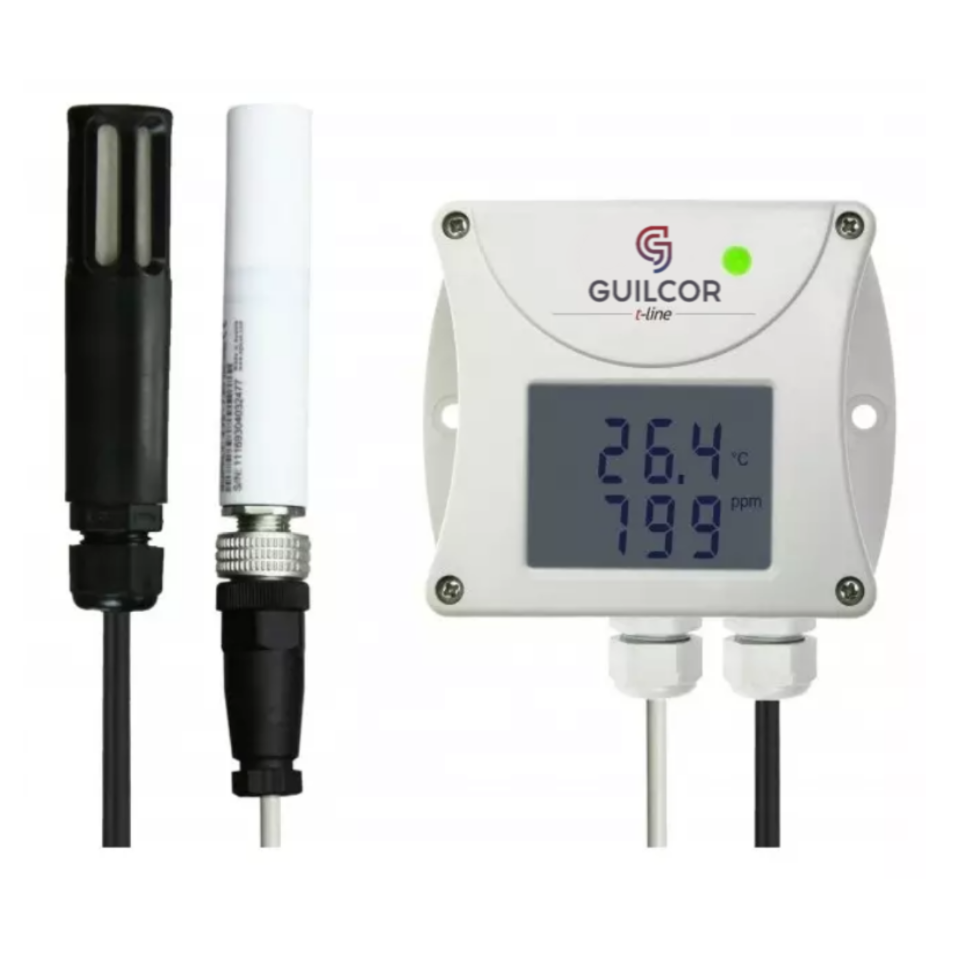 WebSensor - Higrómetro - Termómetro de concentración de CO2 remoto con interfaz Ethernet