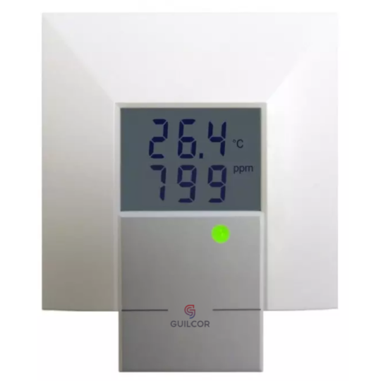 Transmisor de concentración y temperatura de CO2 con salidas de 0-10 V, sensores integrados