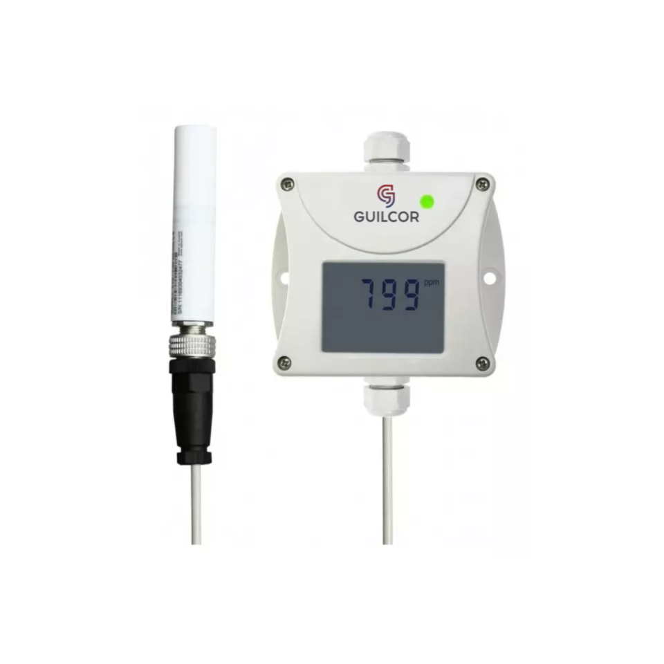 CO2-concentratiezender met 0-10 V-uitgang, externe kooldioxidesonde, 1 m kabel