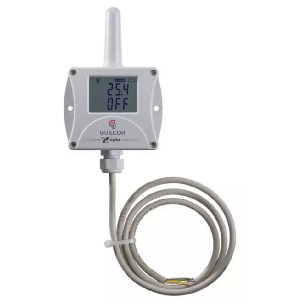 Drahtloses Thermometer mit zwei Zwei-Zustands-Eingängen, Sigfox IoT
