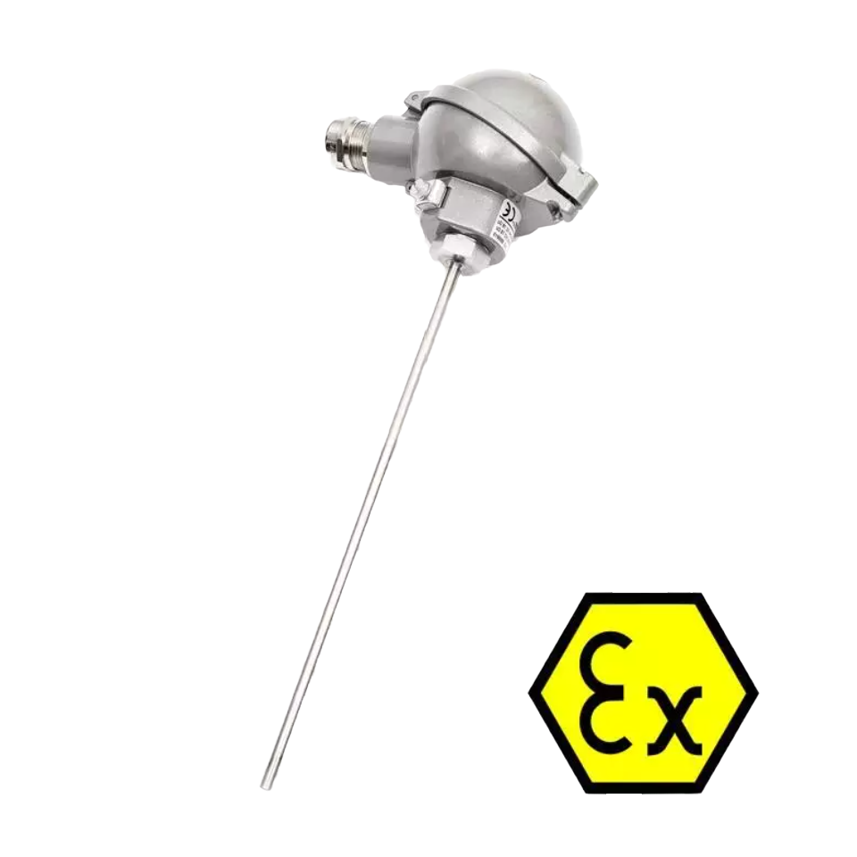 ATEX probe with connection head (Pt100, Ni1000, NTC)