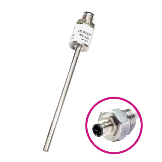 Probe with lumberg connector M12, 6mm, -50 to 150 ° C