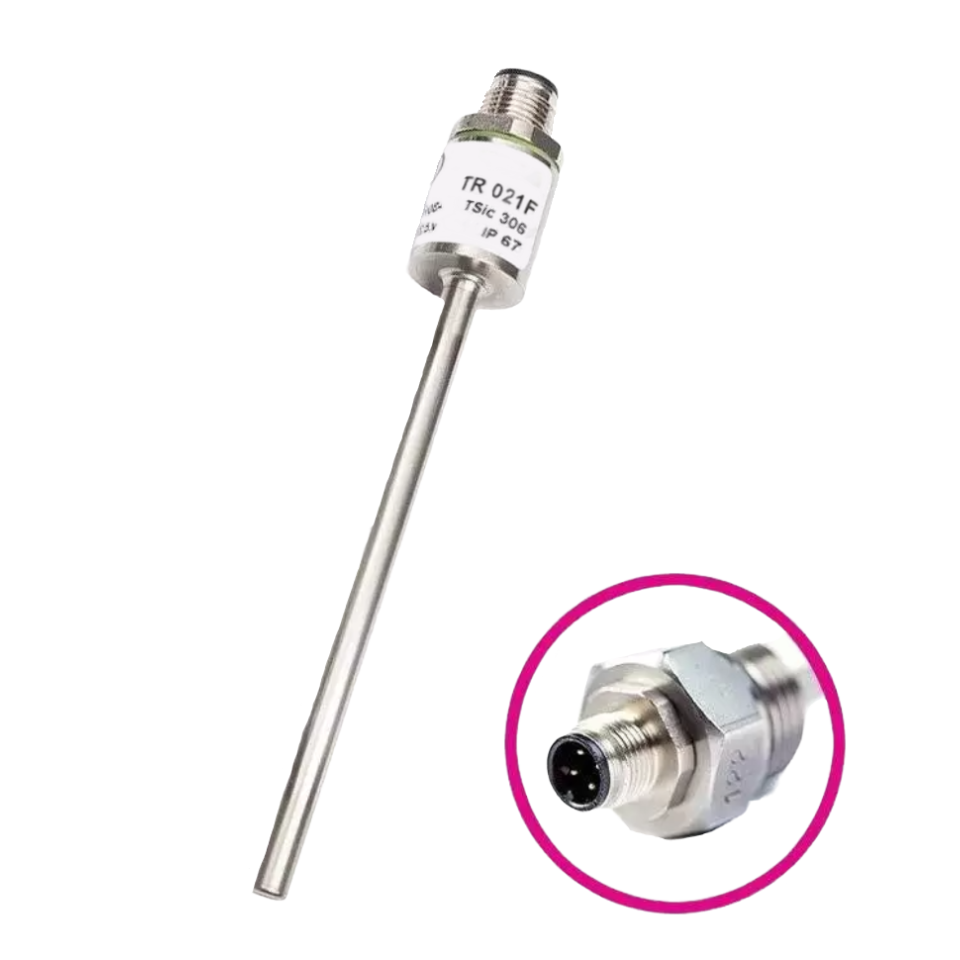 Sonde mit Lumberg-Stecker M12, 6mm, -50 bis 150 ° C