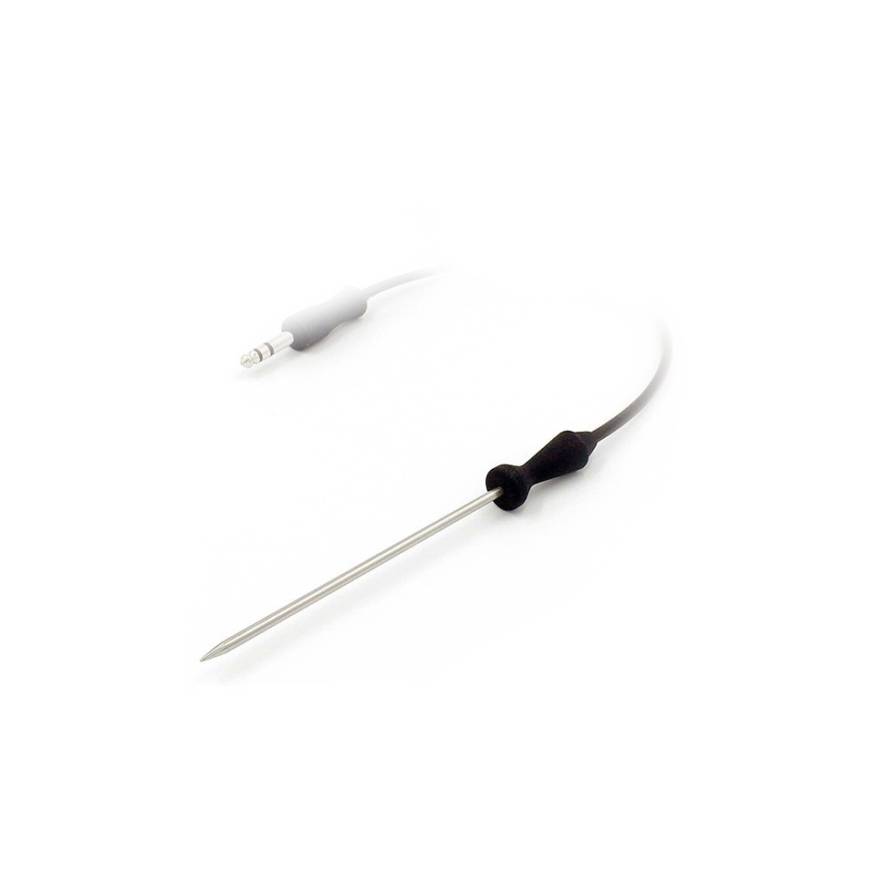 Oven temperature probe with silicone handle