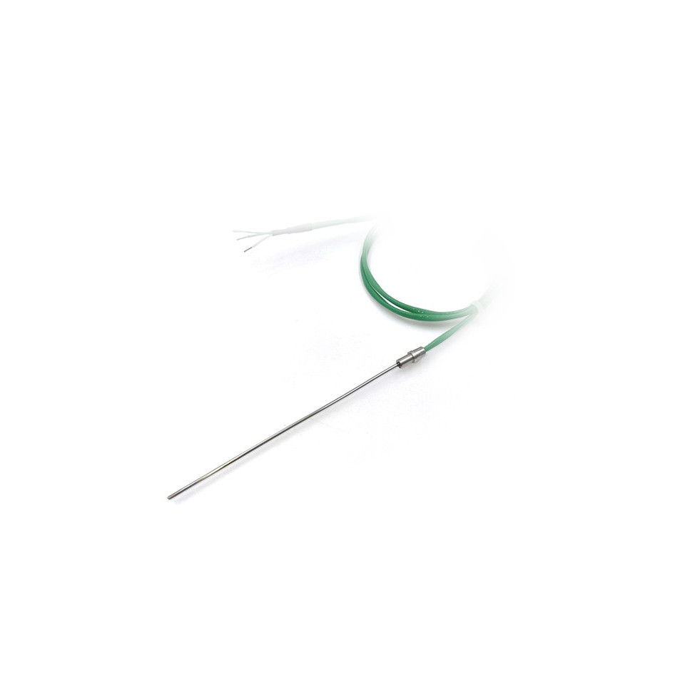 Thermocouple temperature sensor with thin probe