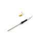 Thermocouple temperature probe with spring cable