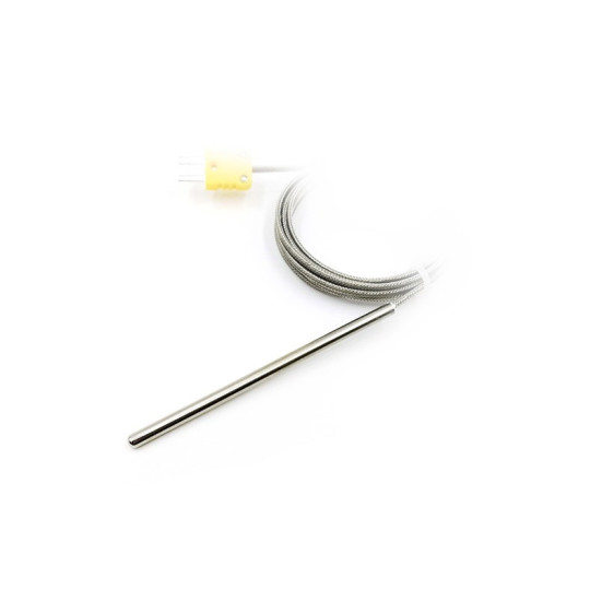 Thermocouple temperature probe with miniature plug