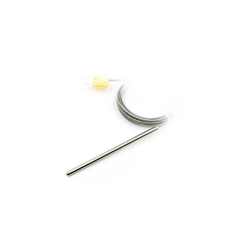 Thermocouple temperature probe with miniature plug