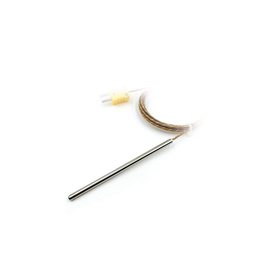 Thermocouple temperature probe with miniature plug