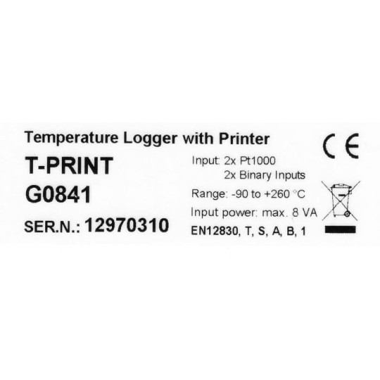 Enregistreur de température avec imprimante pour semi-remorque