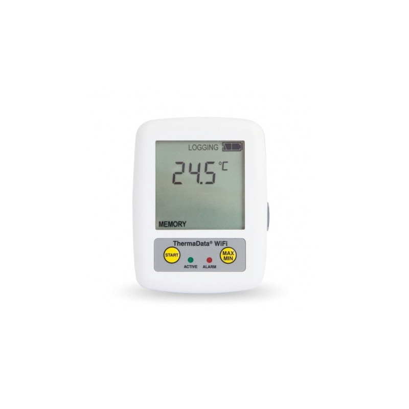 Wireless WiFi recording thermometer with internal sensor