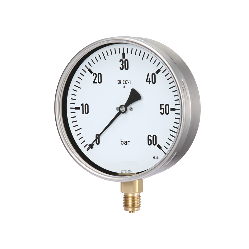 Bourdon tube pressure gauge, precision version type MFE