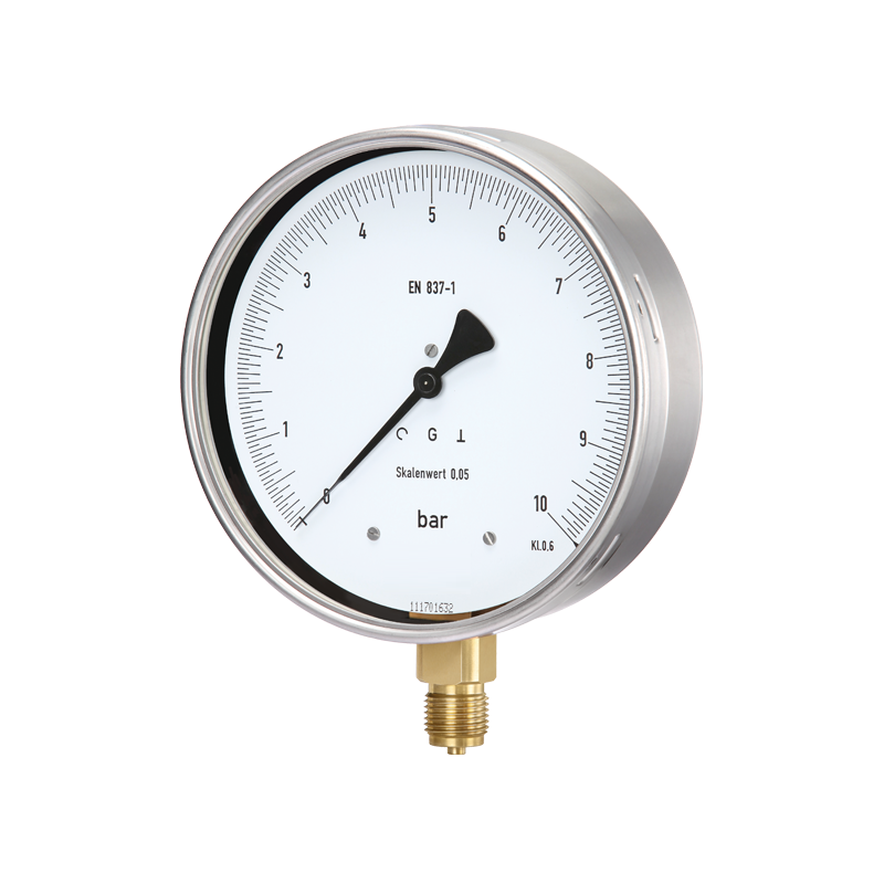 Bourdon tube pressure gauge, precision version type MFE