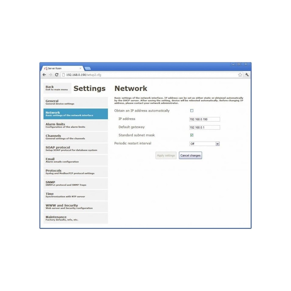 Transmițător web - Higrometru și termometru cu patru canale la distanță