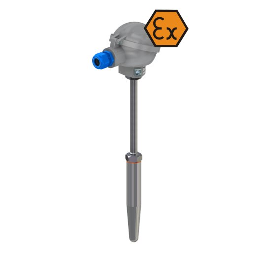 Termometr oporowy głowicy przyłączeniowej z redukcją - iskrobezpieczny ATEX