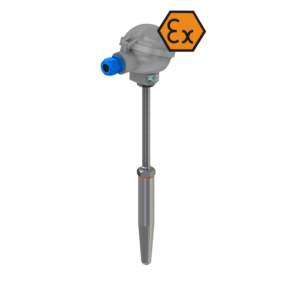 Anschlusskopf-Widerstandsthermometer mit Untersetzung - ATEX eigensicher