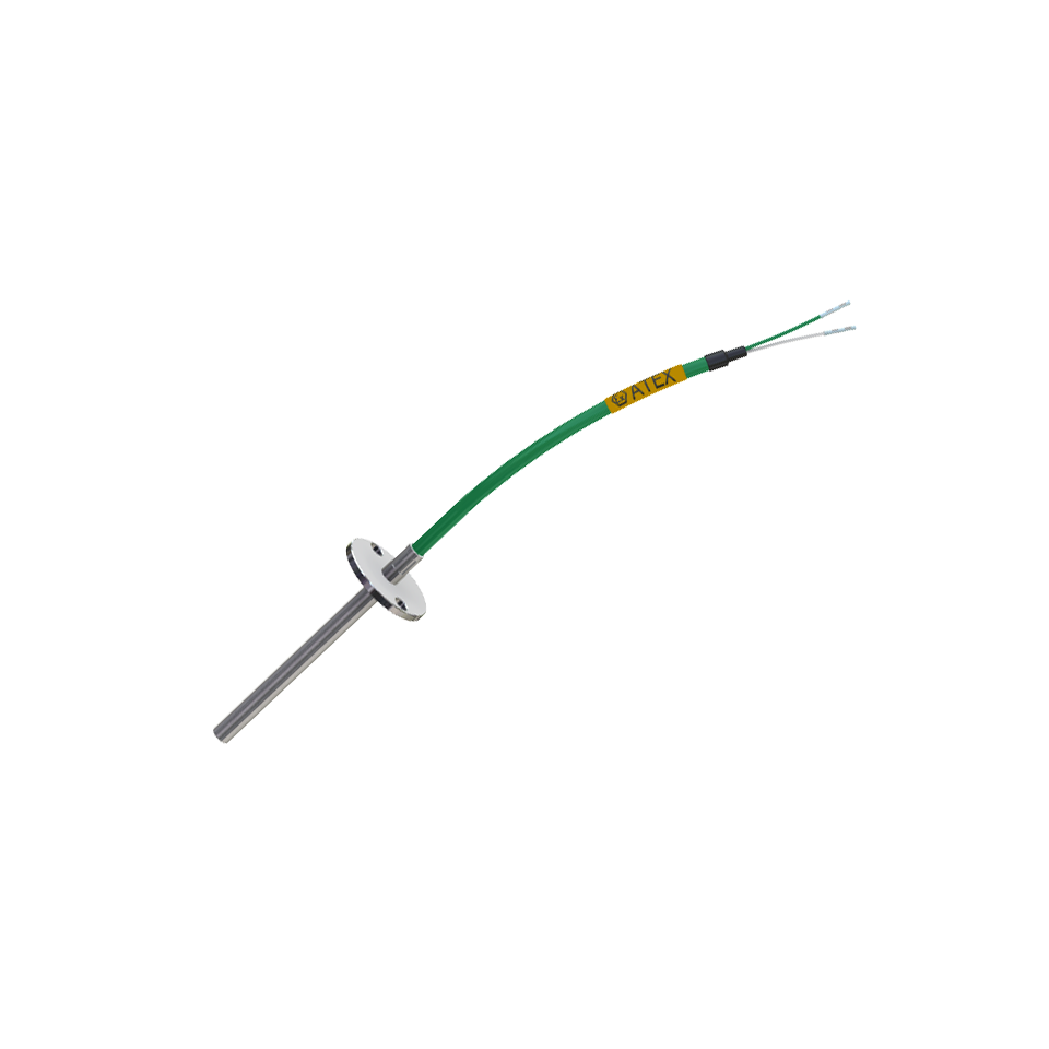 Thermocouple câblé avec bride ATEX à sécurité intrinsèque
