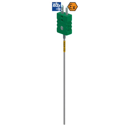 Intrinsically Safe ATEX Jacketed Thermocouple with Standard Connector