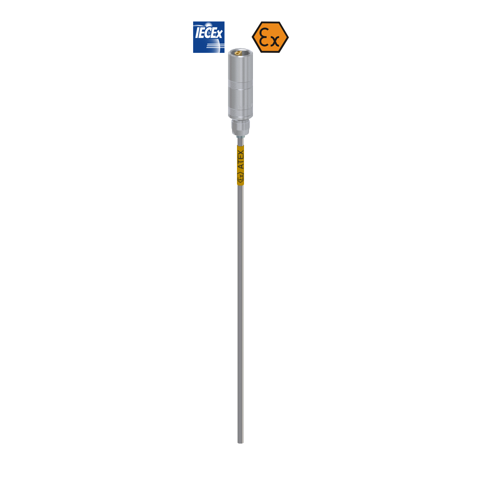 Termopar revestido ATEX intrinsecamente seguro com conector LEMO