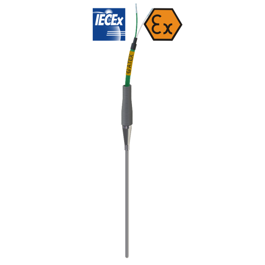 Termopar con revestimiento ATEX cableado intrínsecamente seguro