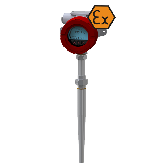 Termometru cu rezistență cu afișaj și reducere - ATEX Exi / Exd