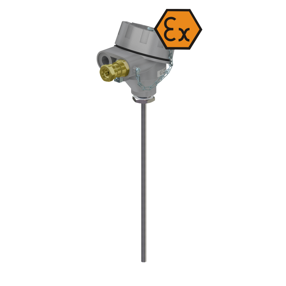 Fast response time resistance thermometer with connection head - ATEX explosion-proof