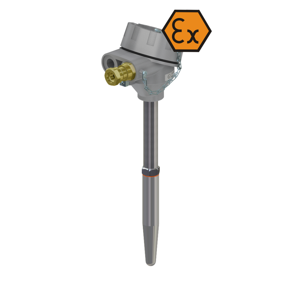 Termometru cu rezistență a capului de conexiune cu reducere - antideflagrat ATEX