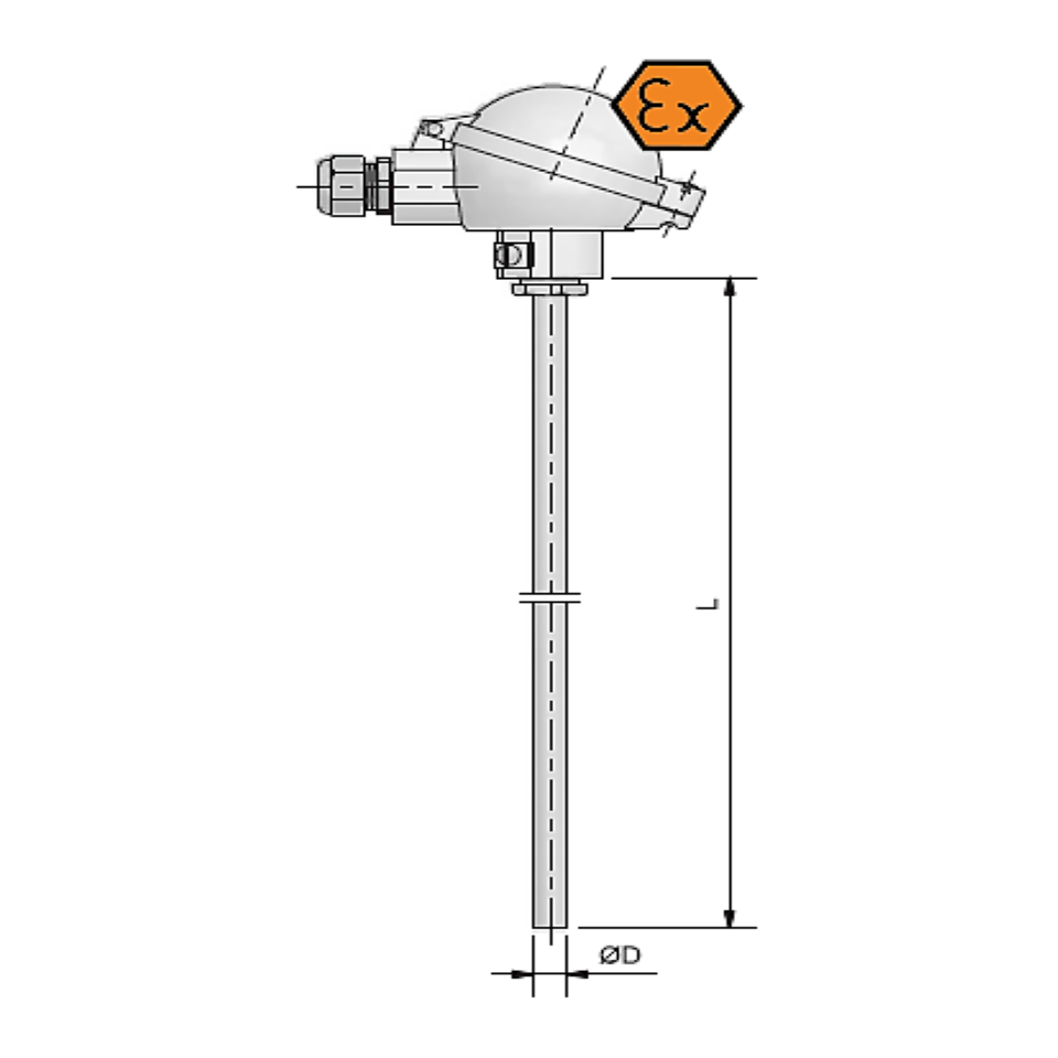 Termómetro de resistencia de cabezal de conexión - ATEX intrínsecamente seguro
