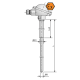 Termocuplu cu cap de conectare 1800 ° C ATEX sigur intrinsec