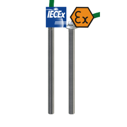 Bedraad thermokoppel met intrinsiek veilige ATEX-plunjer