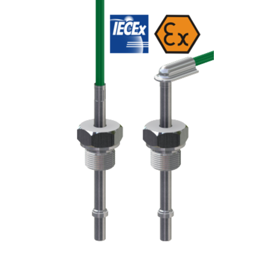 Termopar cableado con conexión deslizante ATEX intrínsecamente segura
