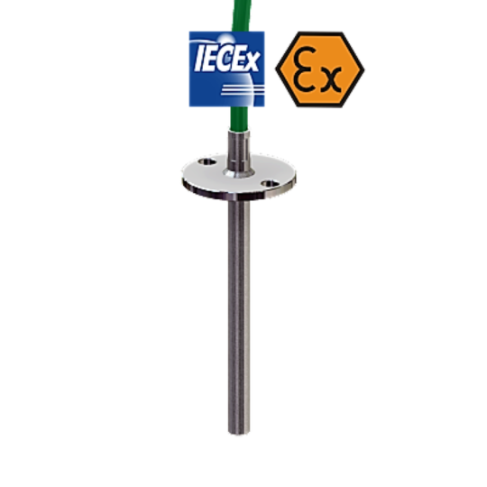 Thermokoppel bedraad met intrinsiek veilige ATEX flens